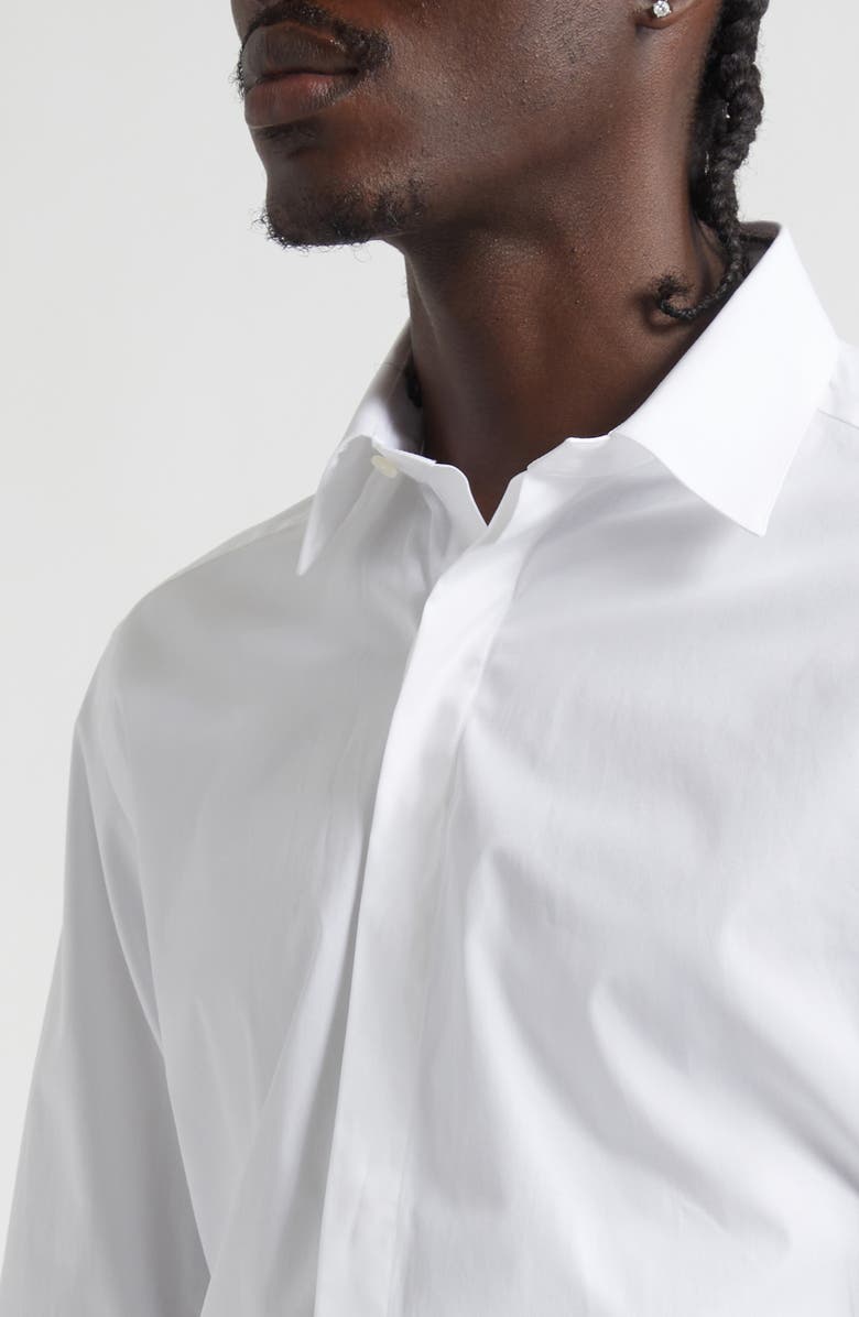 TOM FORD Classic Fit Cotton Poplin Button-Up Shirt, Alternate, color, Waa Optical White