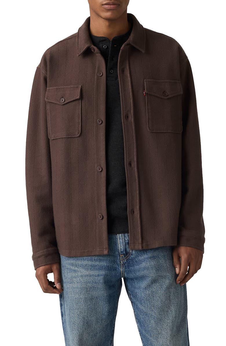 Levi's<sup>®</sup> Bayview Soft Worker Cotton Button-Up Overshirt, Main, color, Bracken