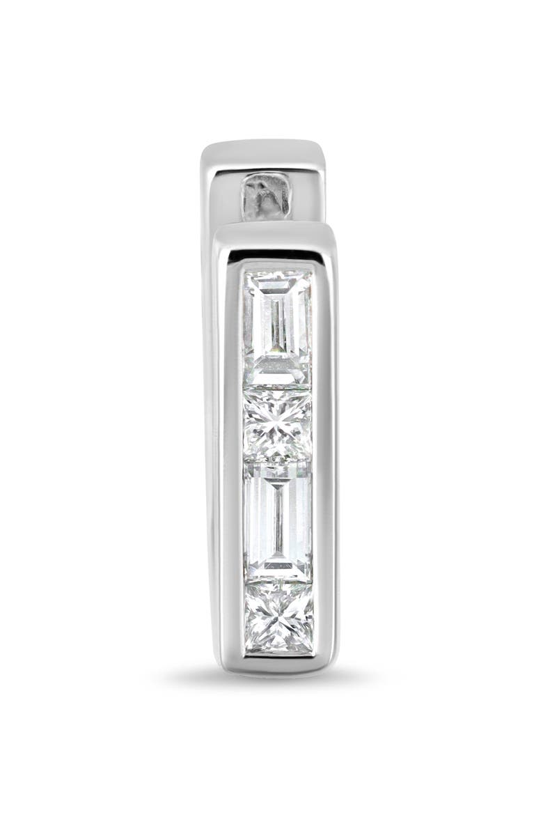 18K Gold Gatsby Diamond Square Hoop Earrings, 11mm, Alternate, color, 18K WHITE GOLD/ DIAMOND