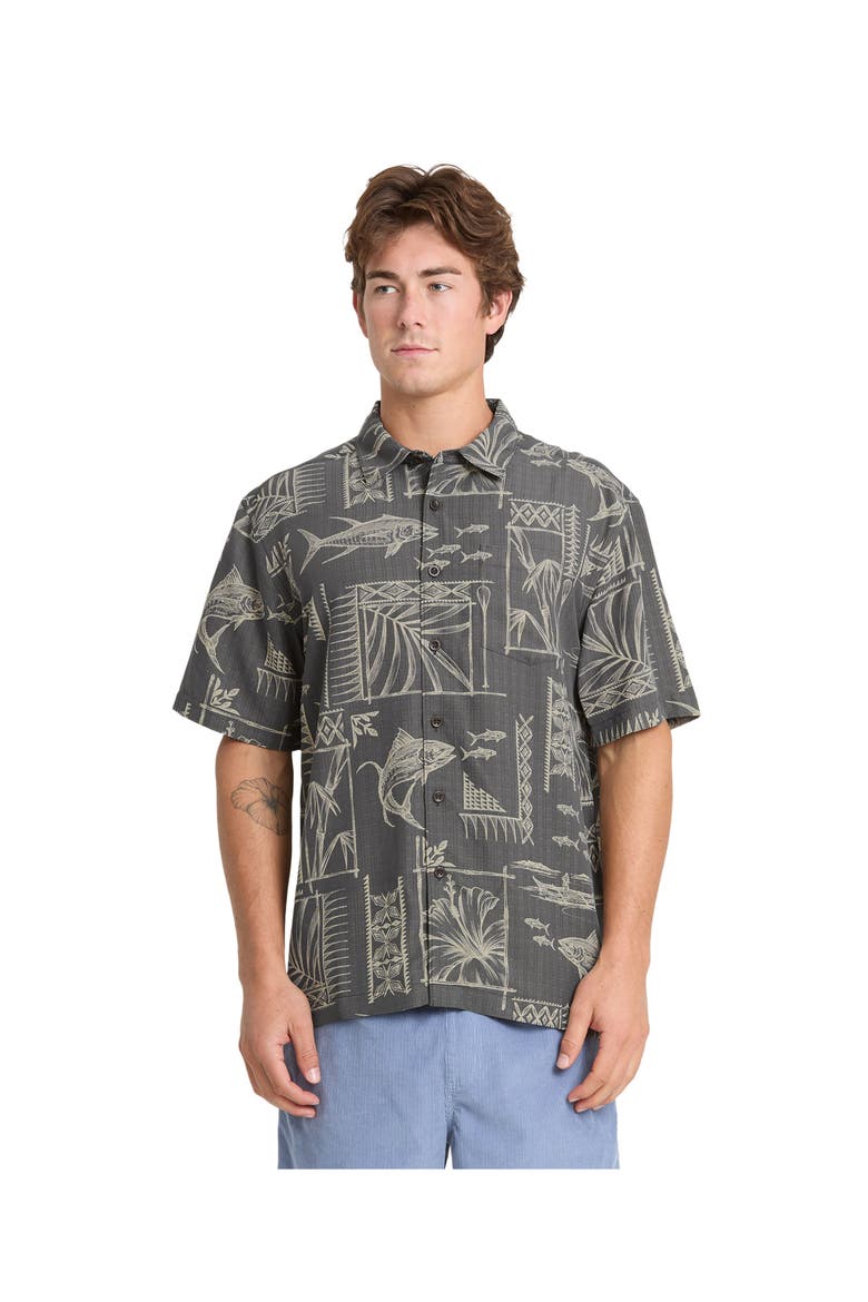 Paradise Bay Short Sleeve Shirt, Main, color, PHANTOM