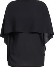 Michael Kors Collection Wool Crepe Cape Top