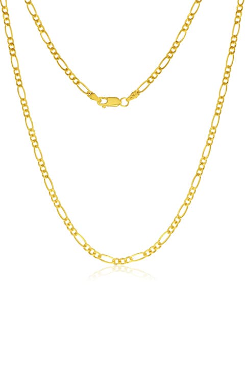 14K Gold Figaro Chain Necklace