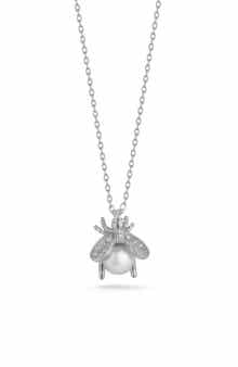 SPHERA MILANO Cultured Freshwater Pearl Bee Pendant Necklace