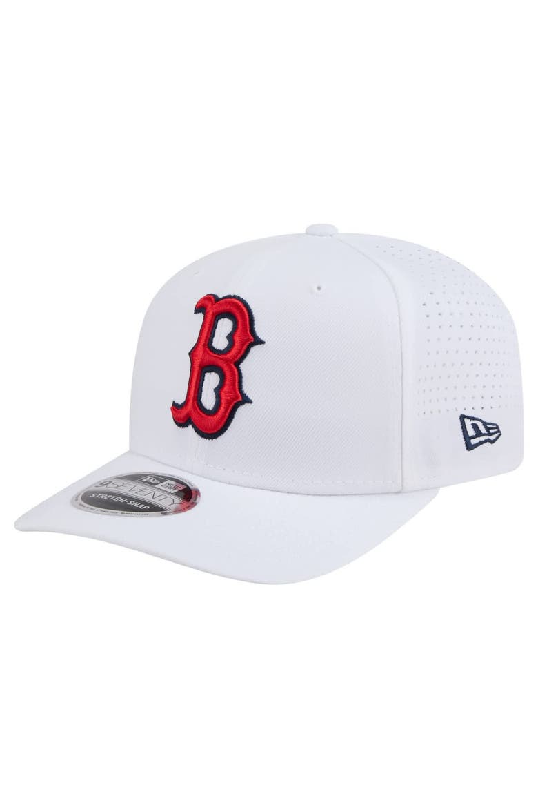 Men's New Era White Boston Red Sox COOLERA 9SEVENTY Adjustable Hat, Main, color, White