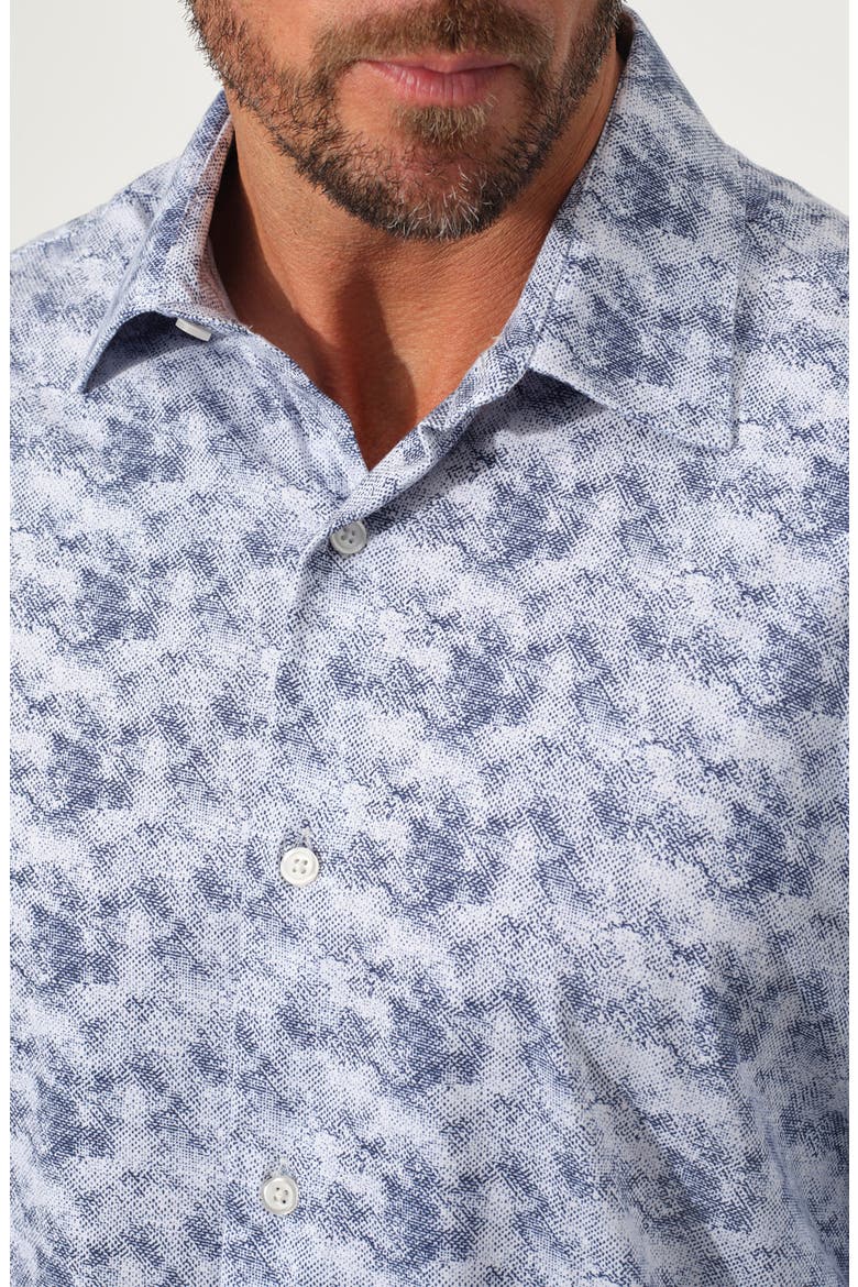 Dynamic Comfort Knit Button-Up Shirt, Alternate, color, INDIGO