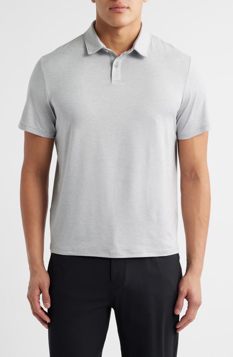 Zella Dynamic Train Polo, Main, color, Grey Silk Light Heather