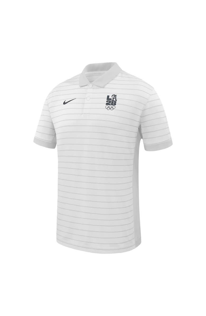 Nike Men's Nike White LA28 Summer Olympics Performance Victory Stripe Polo, Alternate, color, White