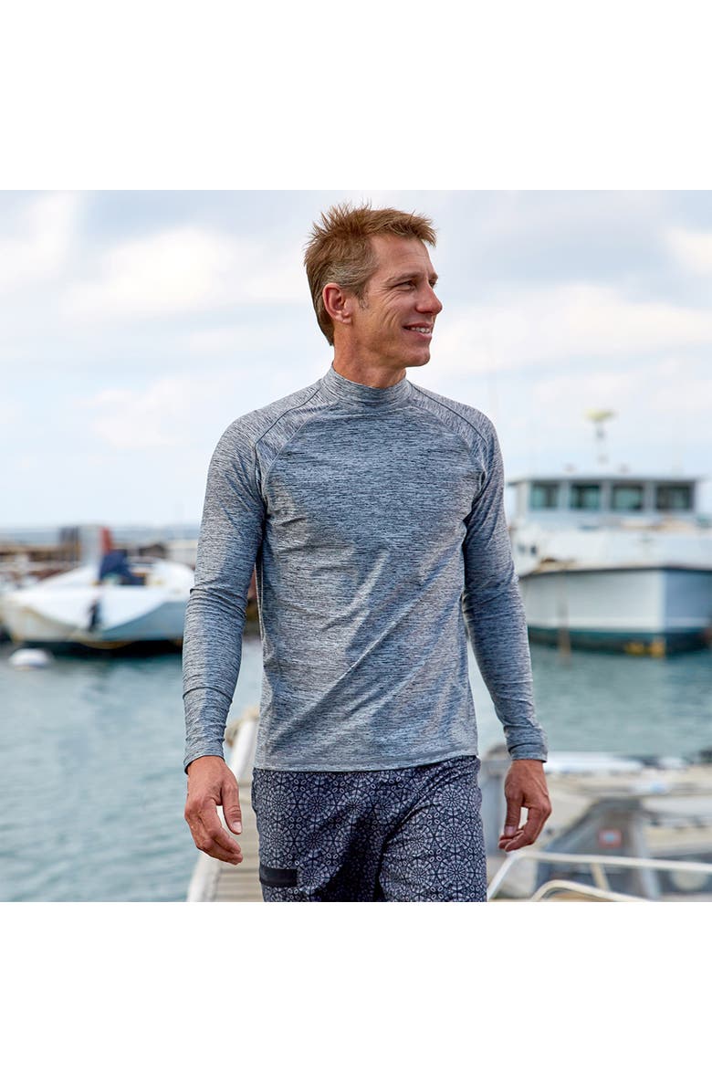 UV Skinz Long Sleeve Active Sun & Swim Shirt, Alternate, color, Grey Jaspe