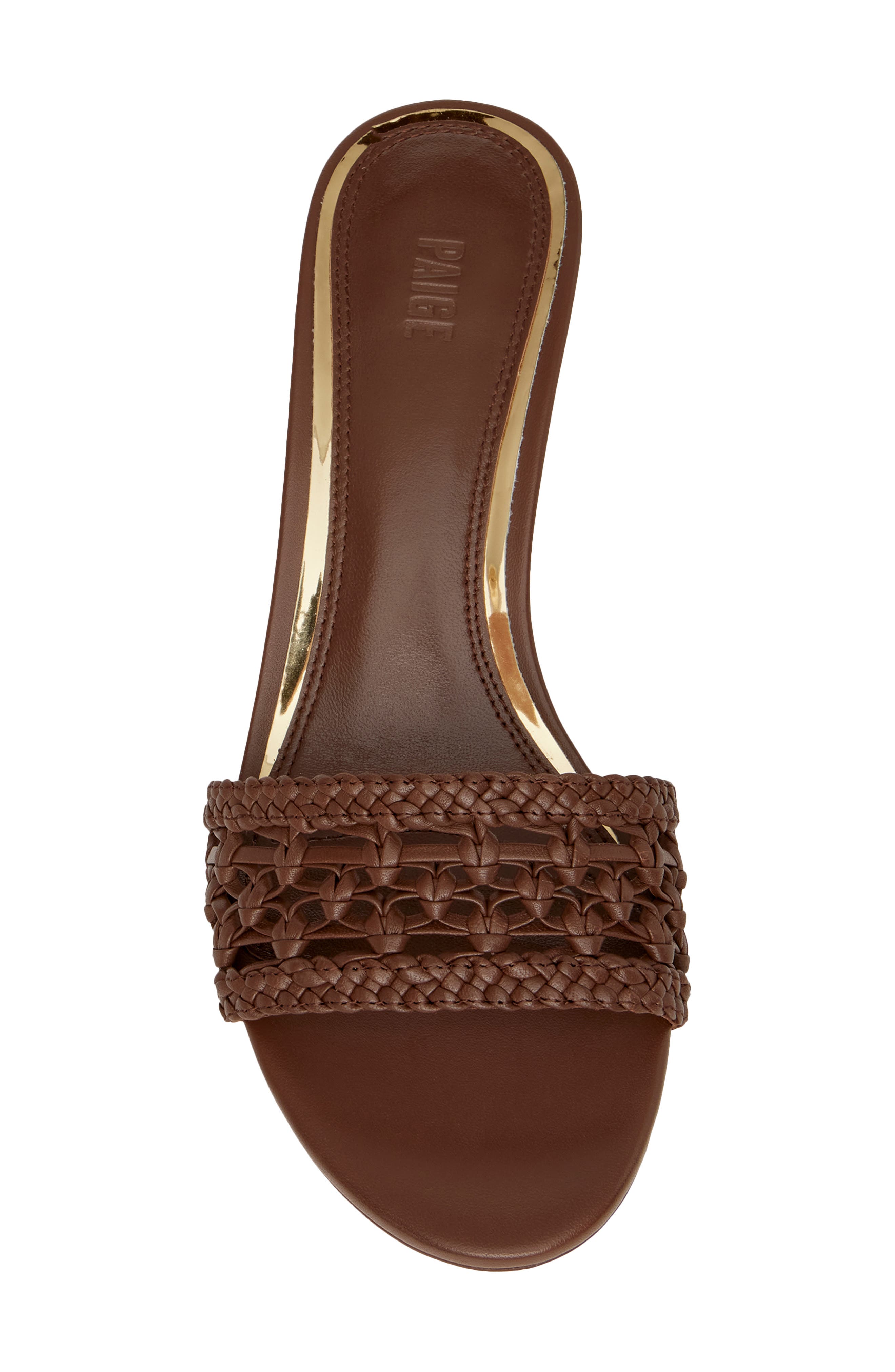 Fallyn Woven Kitten Heel Slide Sandal, Alternate, color, MAHOGANY
