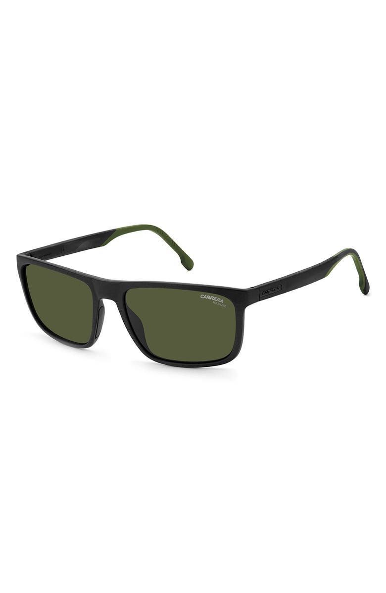 Carrera Eyewear 58mm Polarized Rectangle Sunglasses, Alternate, color,