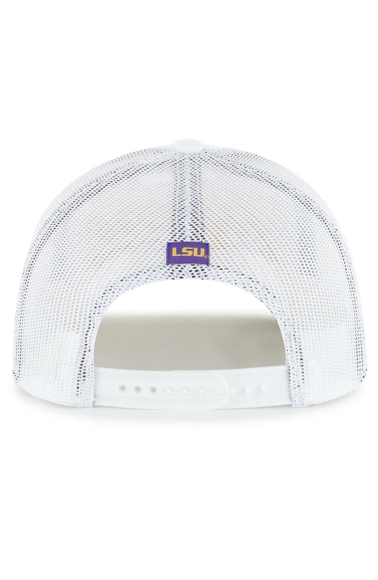 '47 Men's '47 White LSU Tigers Garner Rope Trucker Adjustable Hat, Alternate, color, 