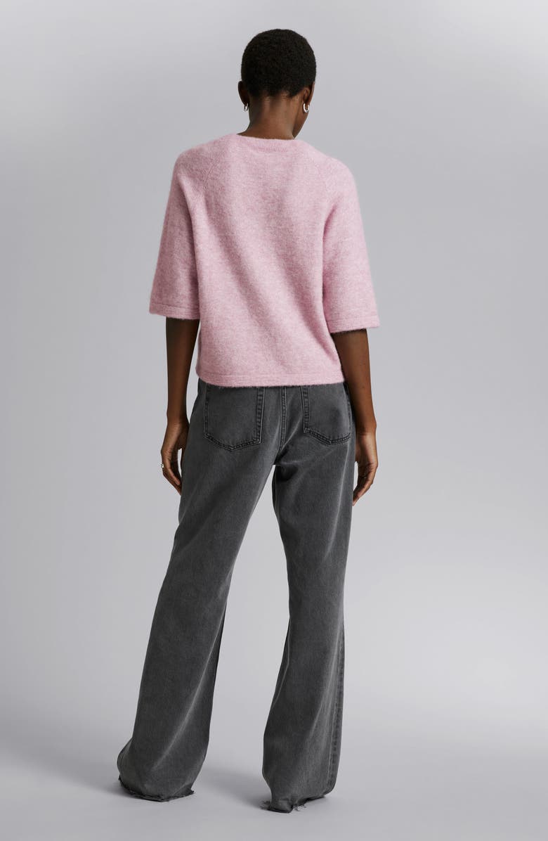 & Other Stories Mélange Alpaca Blend Three Quarter Sleeve Sweater, Alternate, color, 