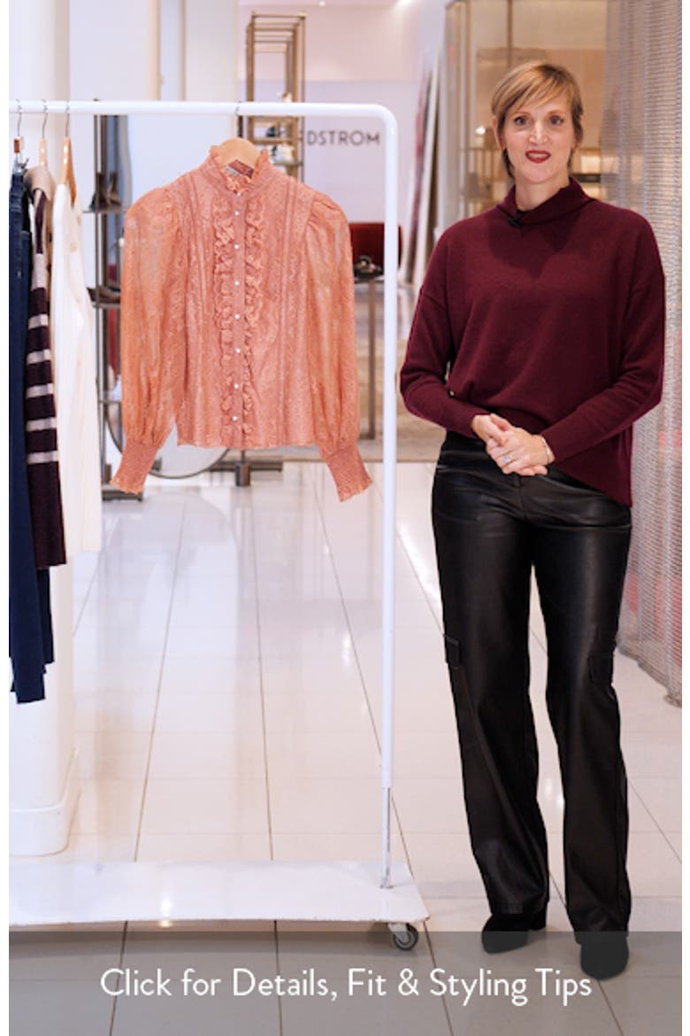 Eugenia Lace High Neck Button-Up Shirt video