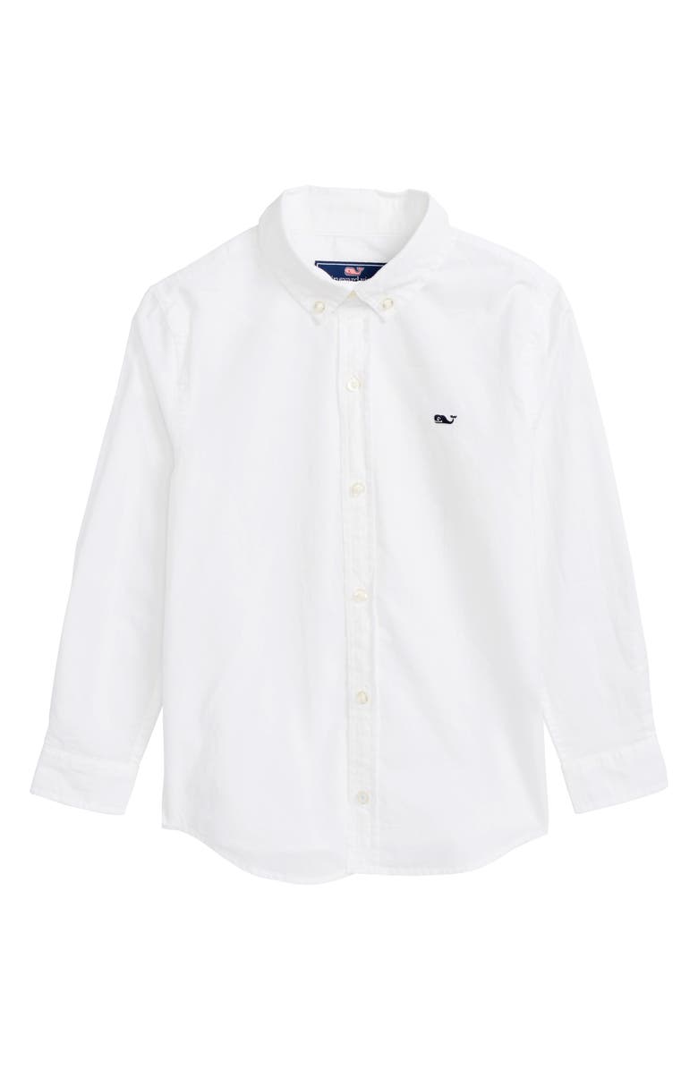 vineyard vines End on End Solid Whale Woven Shirt, Main, color, 