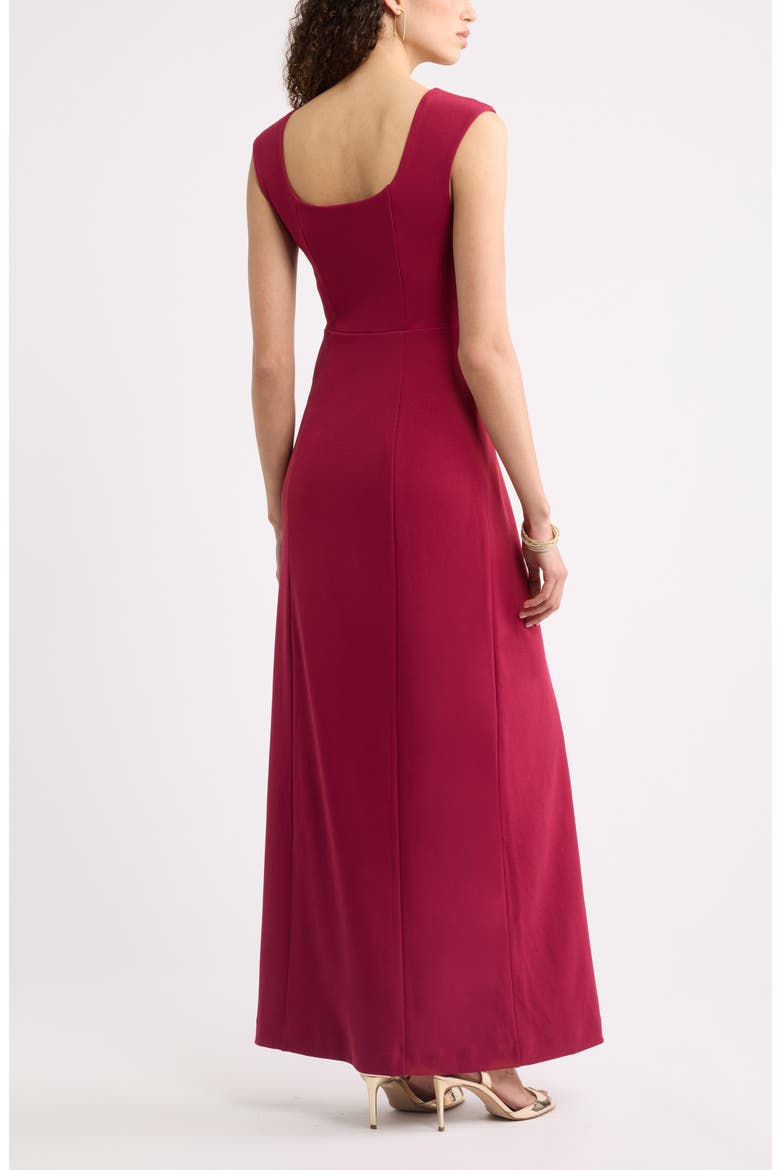 Scoop Neck Seamed Maxi Dress, Alternate, color, BURGUNDY BEET