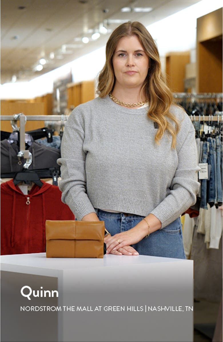 Ezra Logo Strap Leather Crossbody Bag, sales video thumbnail