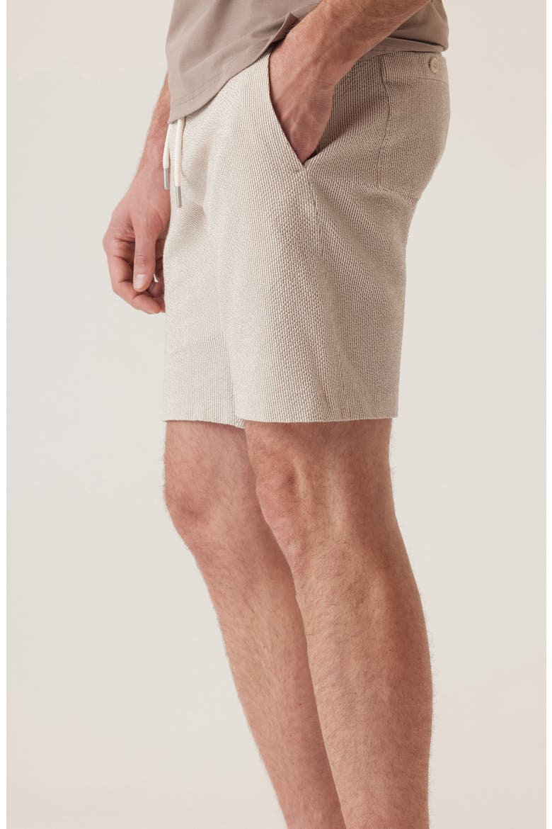 Infinity 360 Supernatural Seersucker Bermuda Shorts, Alternate, color, KHAKI/ WHITE