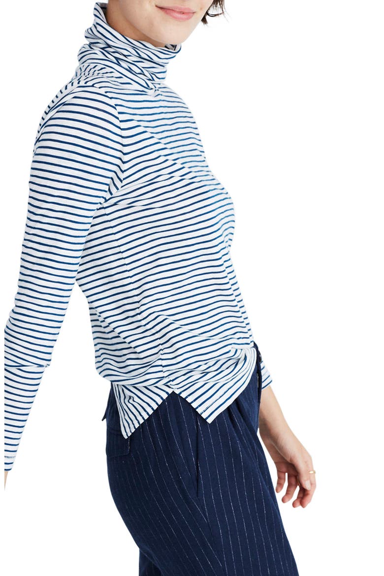 Whisper Cotton Turtleneck Top, Alternate, color, BRIGHT IVORY