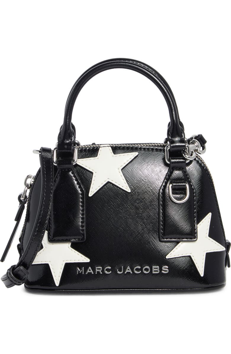 Marc Jacobs Star Patchwork Dome Satchel, Main, color, Black Multi