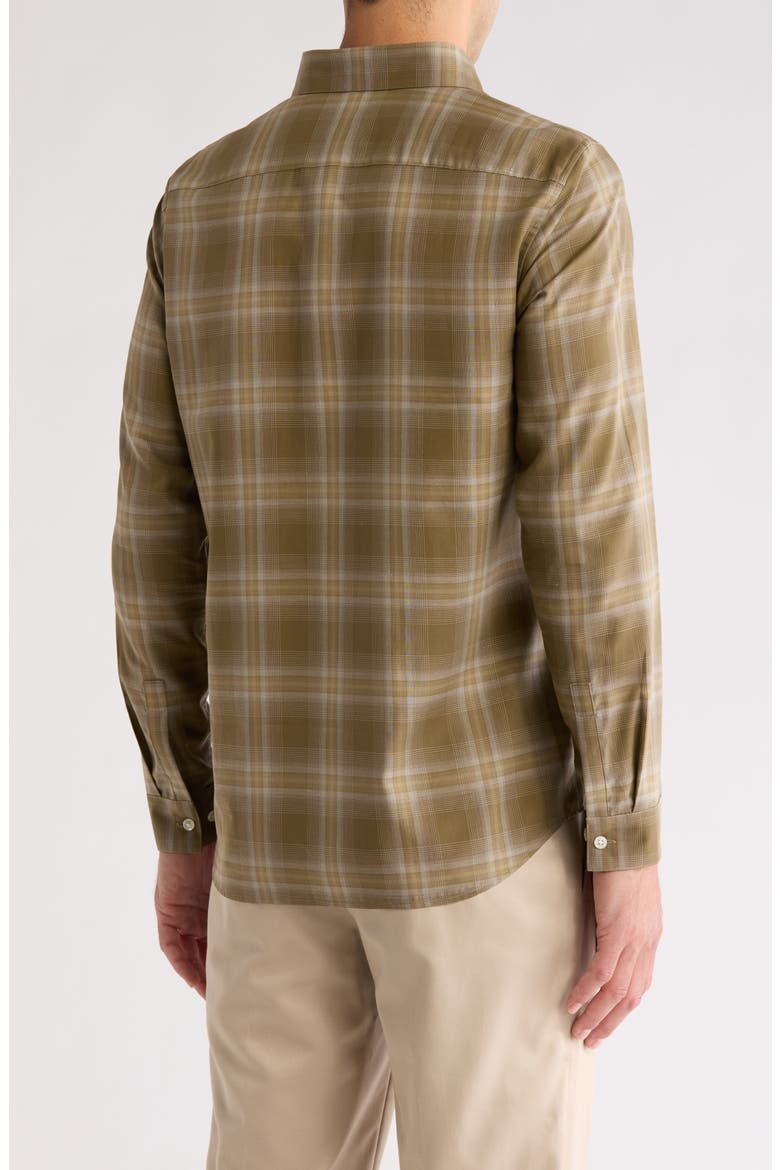 Irving Shade Cotton Flannel Button-Up Shirt, Alternate, color, GREEN MULTI