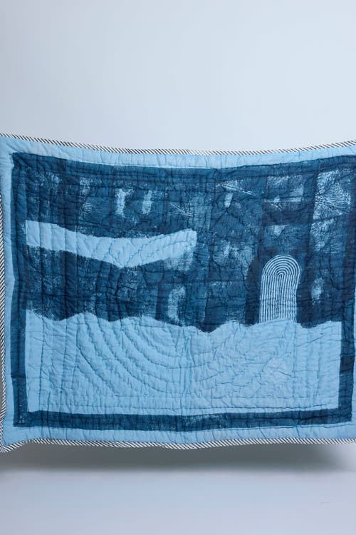 Cqc La High Tide Baby Quilt In Blue
