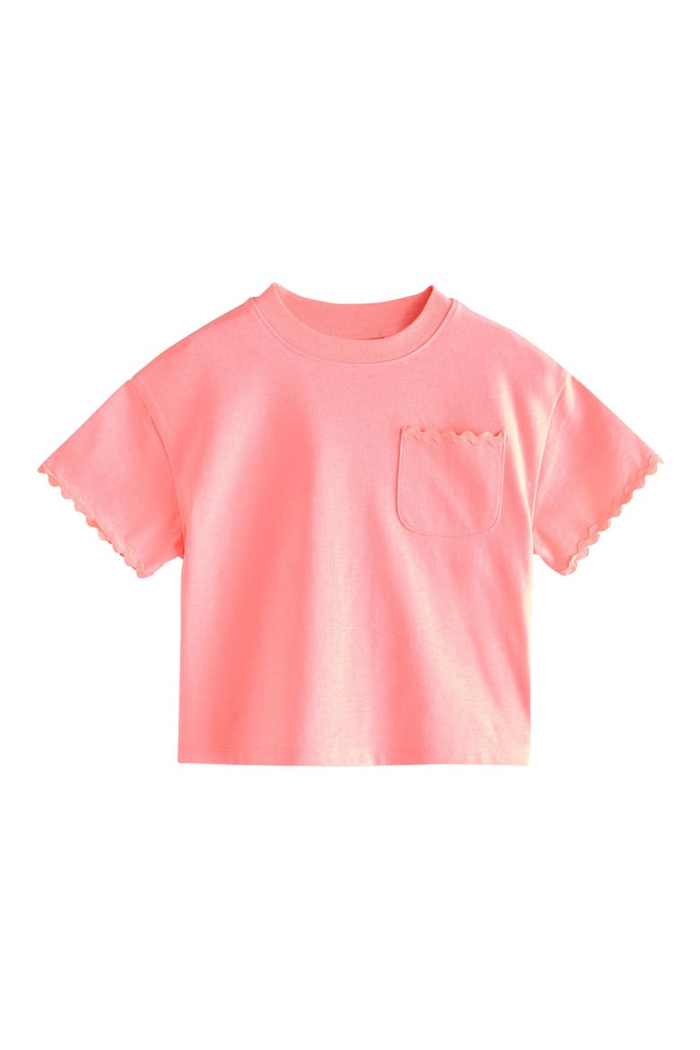 Kids' Pack of 4 Assorted Cotton Pocket T-Shirts, Alternate, color, PINK