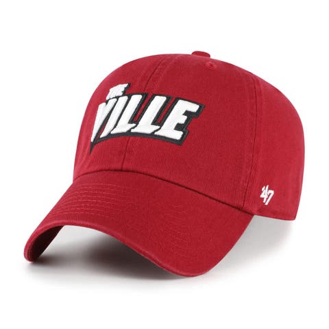 Men's '47 Red Louisville Cardinals Clean Up Adjustable Hat