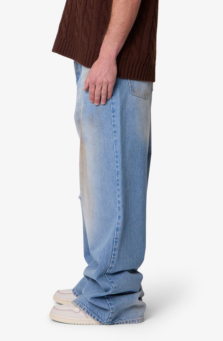 mnml Baggy Distressed Rave Denim Jeans, Alternate, color,