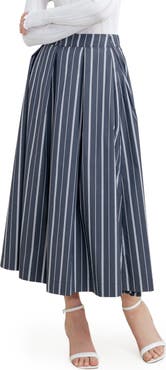 FREEMARKET Striped Midi Skirt