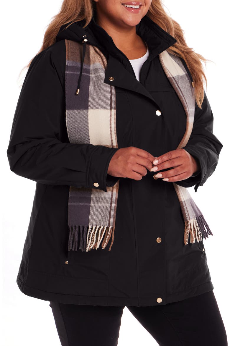 Water Resistant Insulated Stadium Jacket, Alternate, color, BLACK