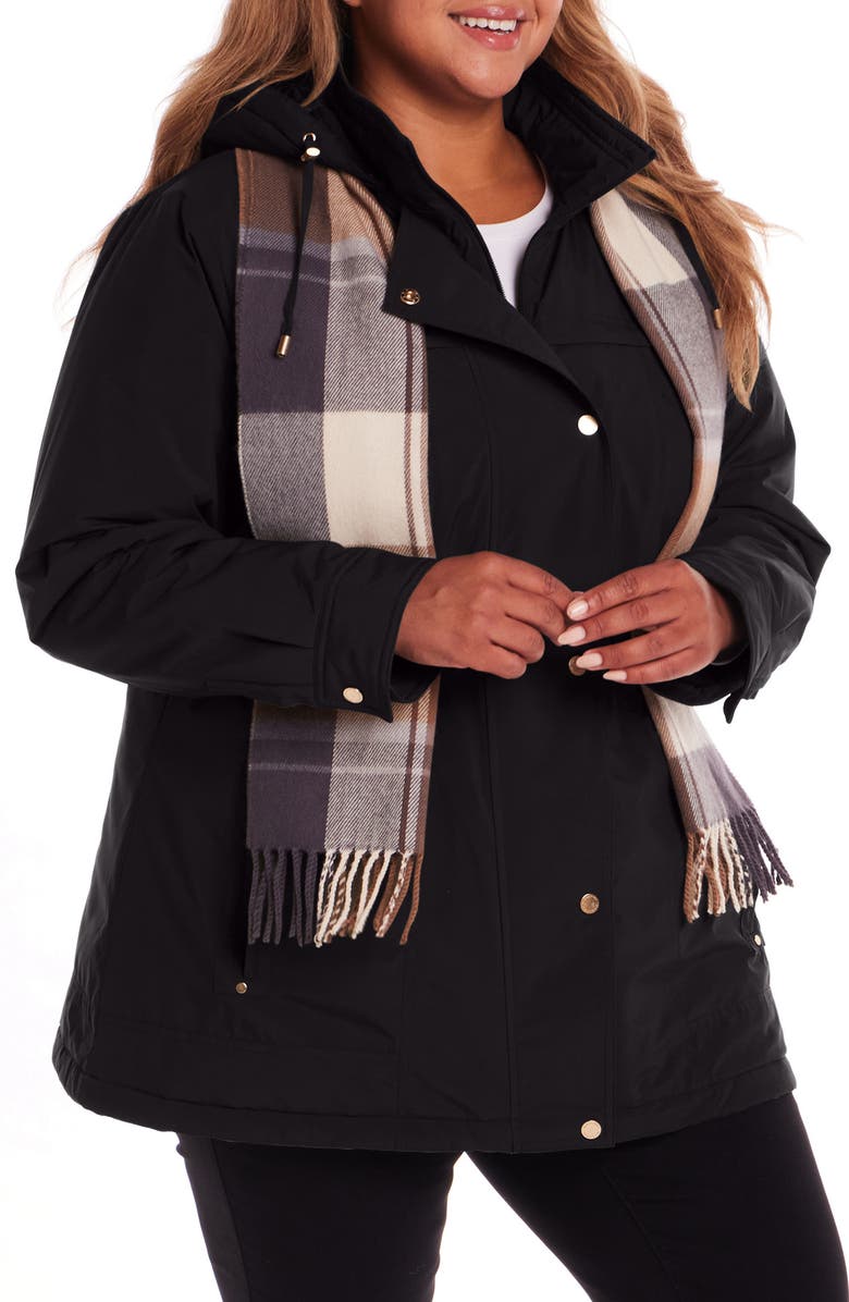 Gallery Water Resistant Insulated Stadium Jacket, Alternate, color, Black