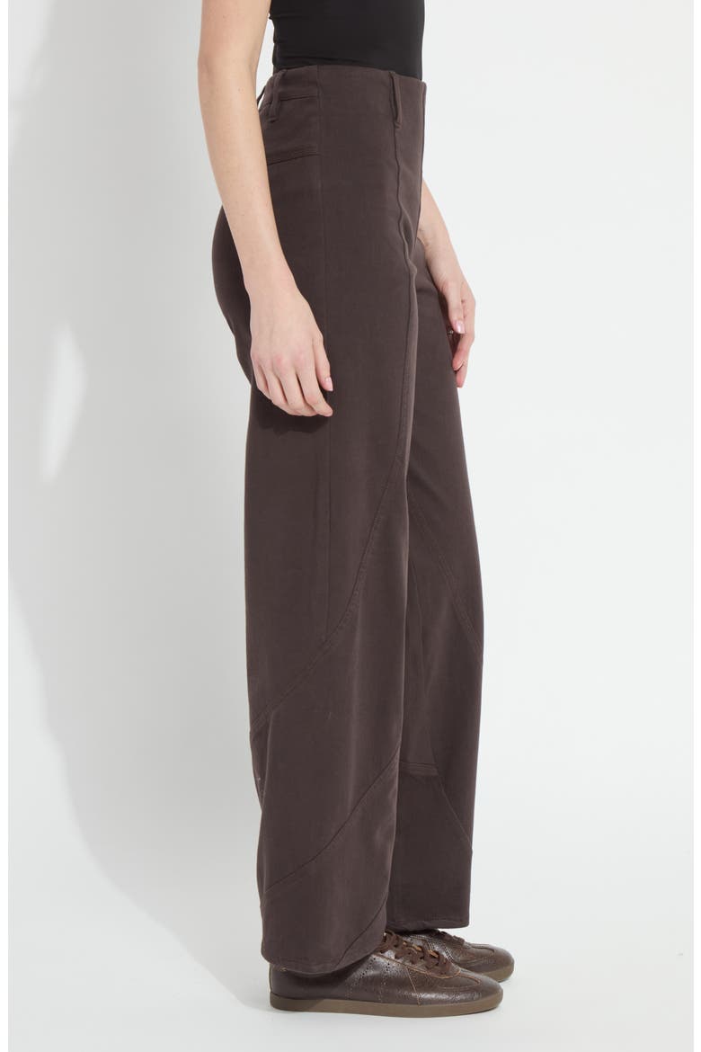 Amabel High Waist Seamed Barrel Leg Jeans, Alternate, color, DOUBLE ESPRESSO