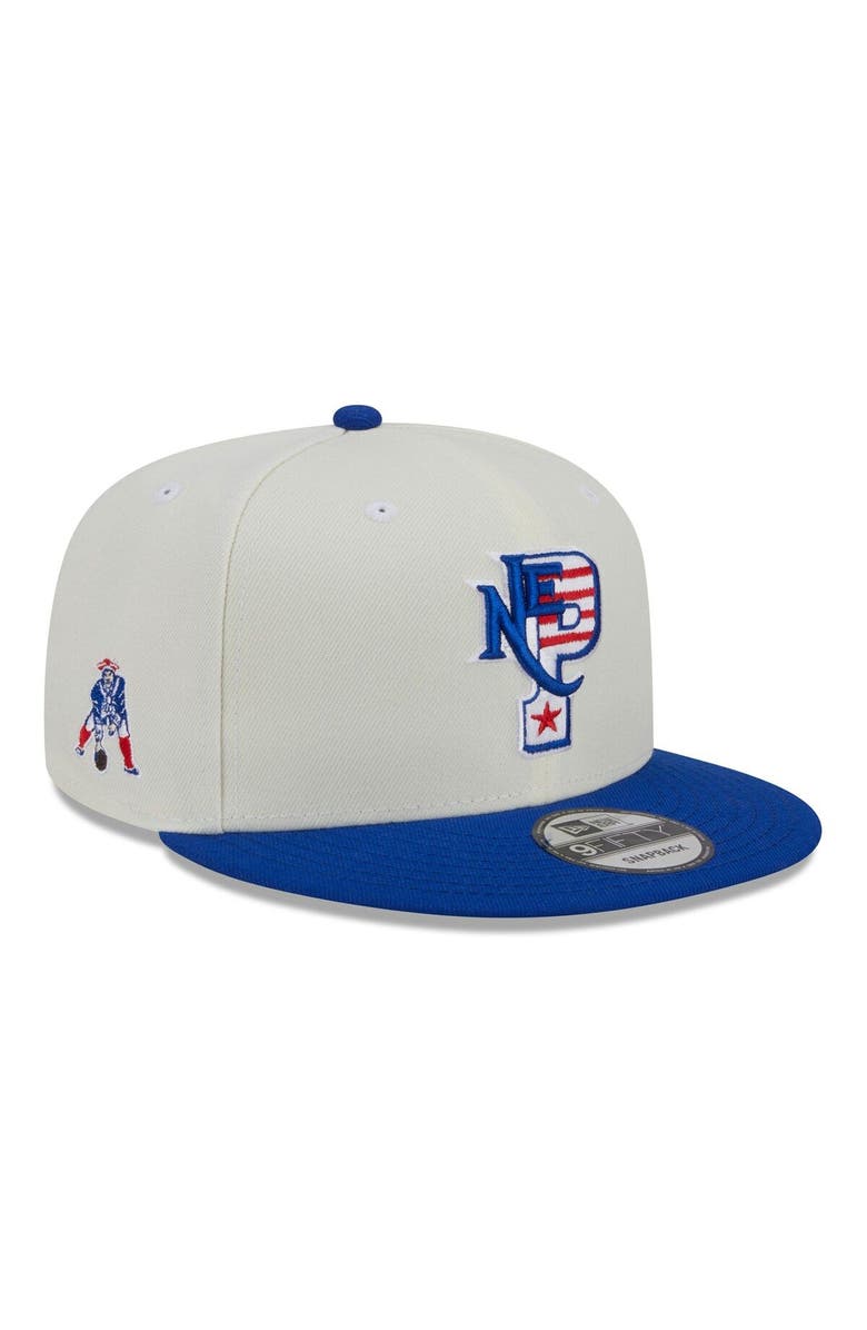New Era Men's New Era Cream/Royal New England Patriots City Originals 9FIFTY Snapback Hat, Main, color,