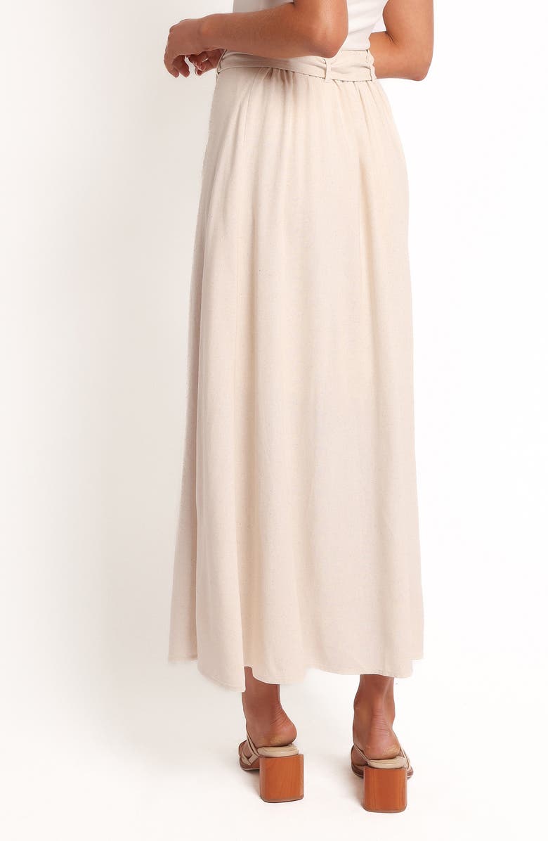 Petal & Pup Xander Tie Waist Maxi Skirt, Alternate, color, Oatmeal