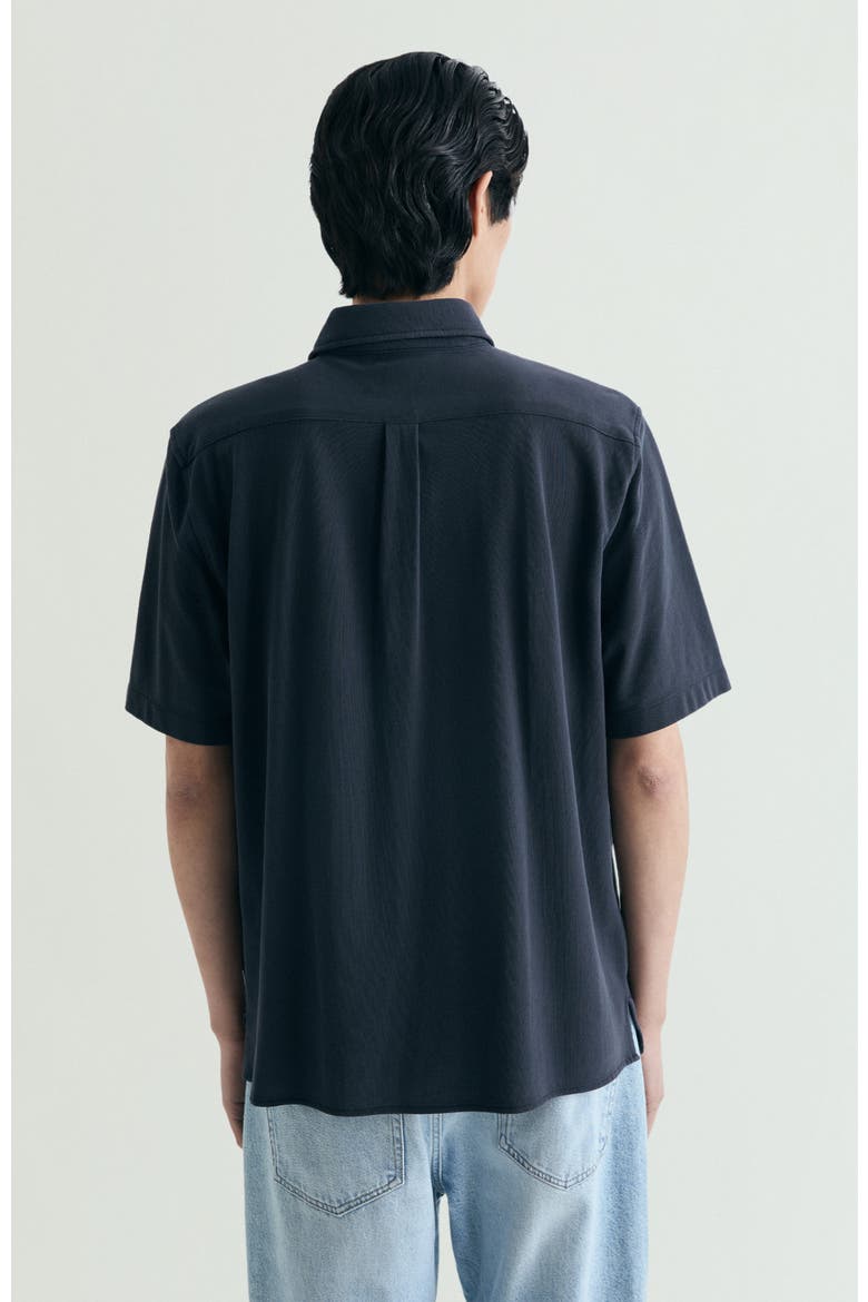 Honeycomb Resort Shirt, Alternate, color, Navy