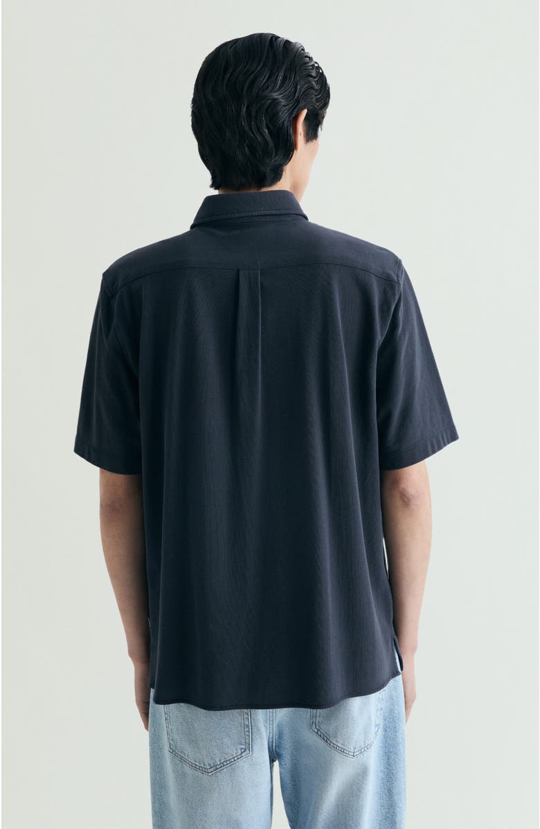 Scalpers Honeycomb Resort Shirt, Alternate, color, Navy