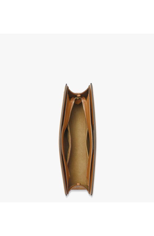 Mcm Diamond Tote In Cognac
