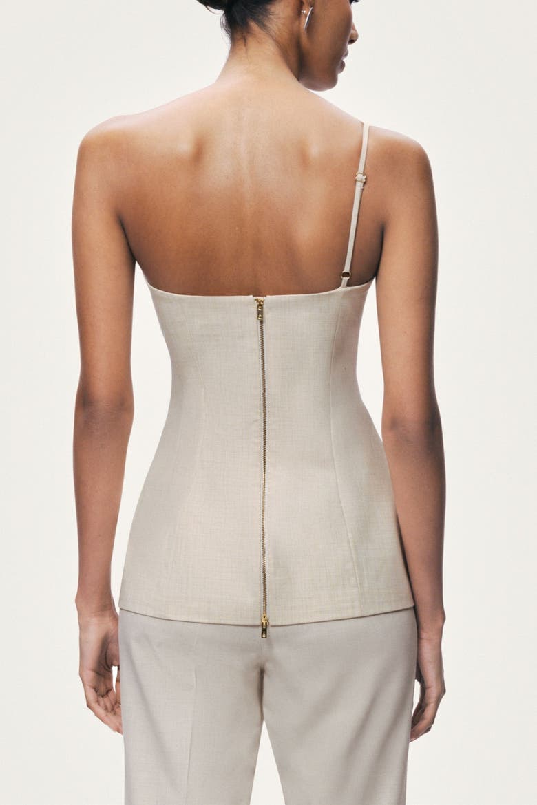 Asymmetric One-Shoulder Blouse, Alternate, color, Ivory