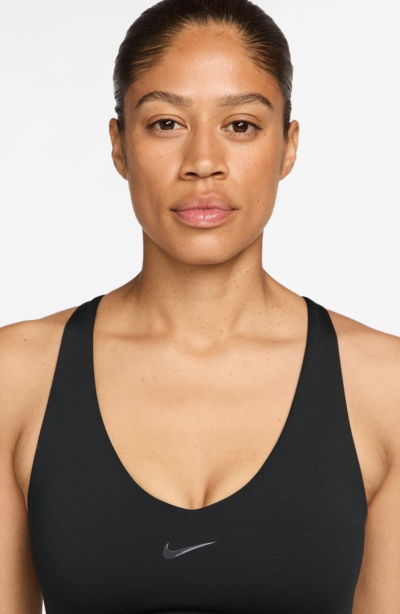 Nike Universa Dri-FIT Padded Sports Bra, Alternate, color, Black/ Dark Grey