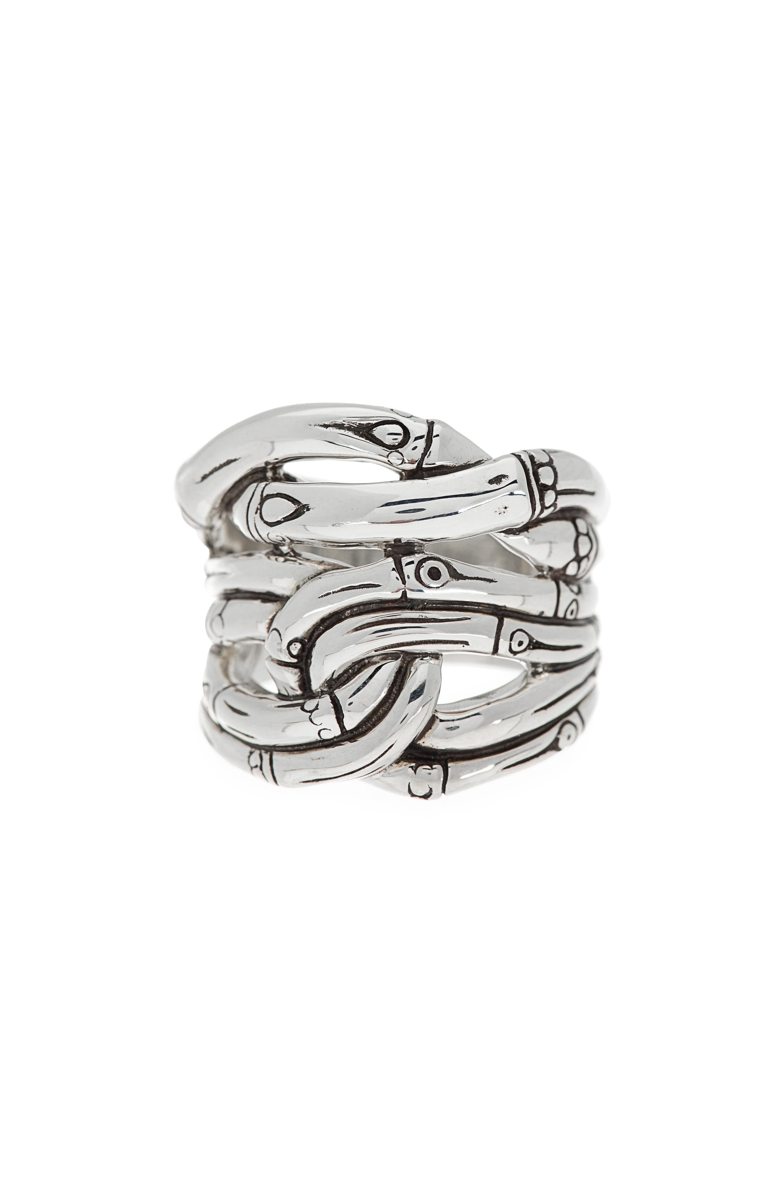 John Hardy 'Bamboo' Woven Silver Ring (Women) | Nordstromrack