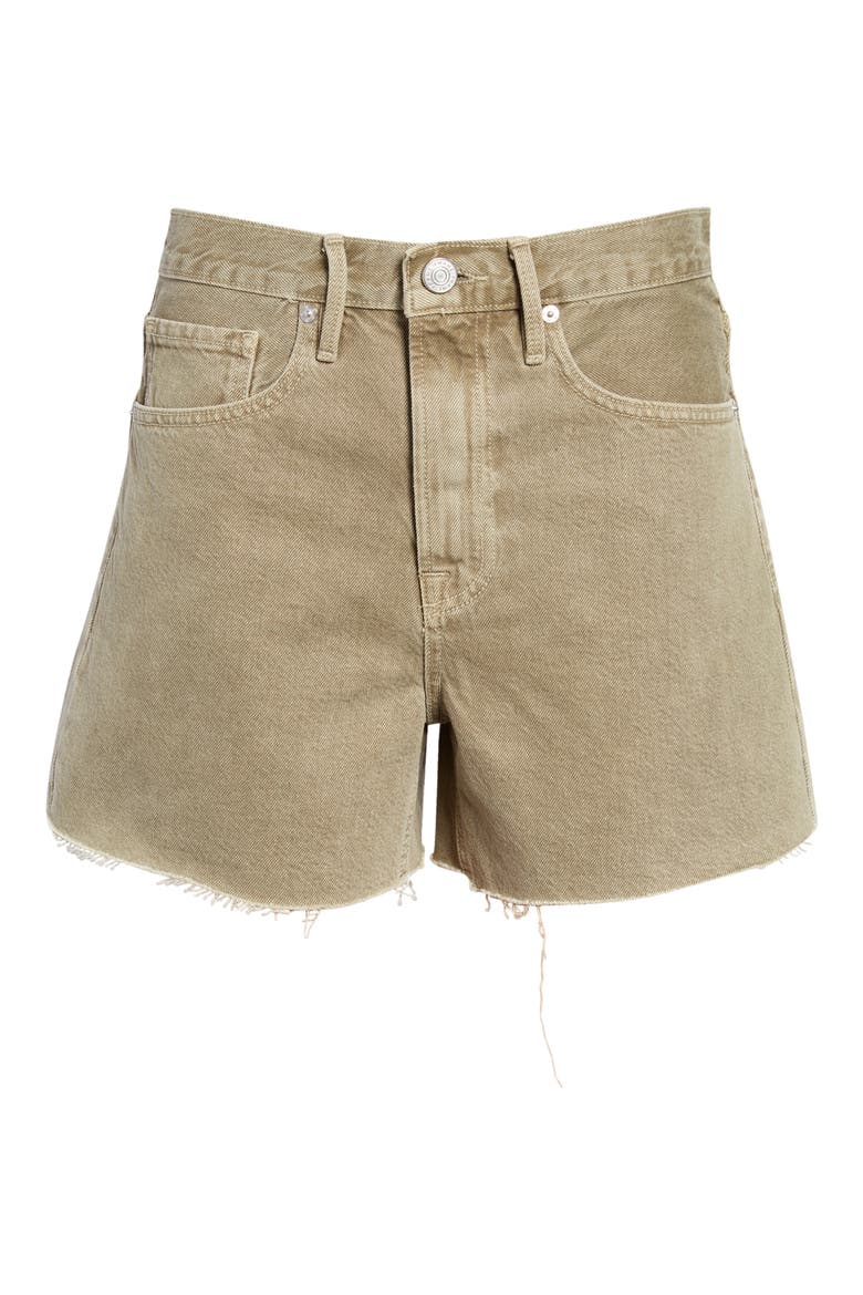 Le Super High Waist Denim Shorts, Alternate, color, STONED MOSS