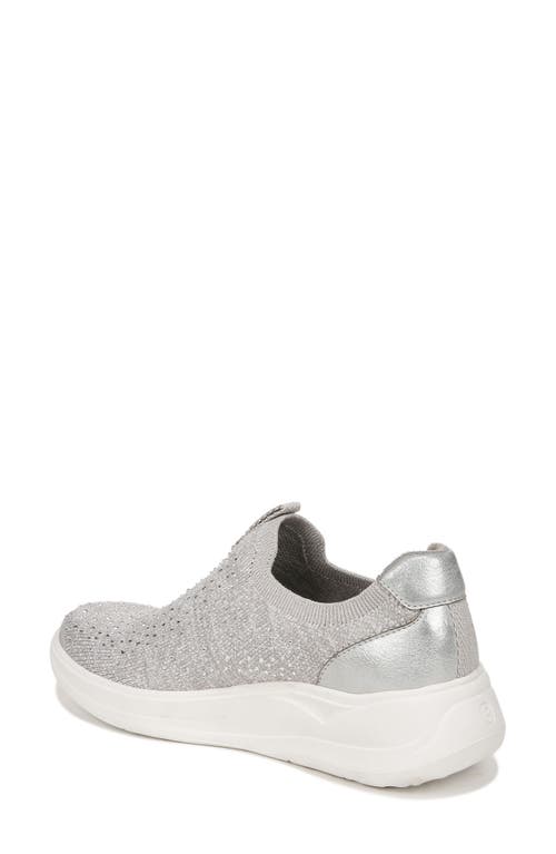 Bzees Twilight Crystal Embellished Knit Sneaker In Grey