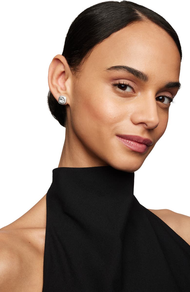 David Yurman Albion<sup>®</sup> Earrings with Prasiolite and Diamonds, 7mm, Alternate, color, 