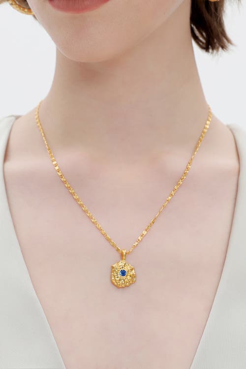 Classicharms Shayla Molten Cubic Zirconia Pendant Necklace In Gold
