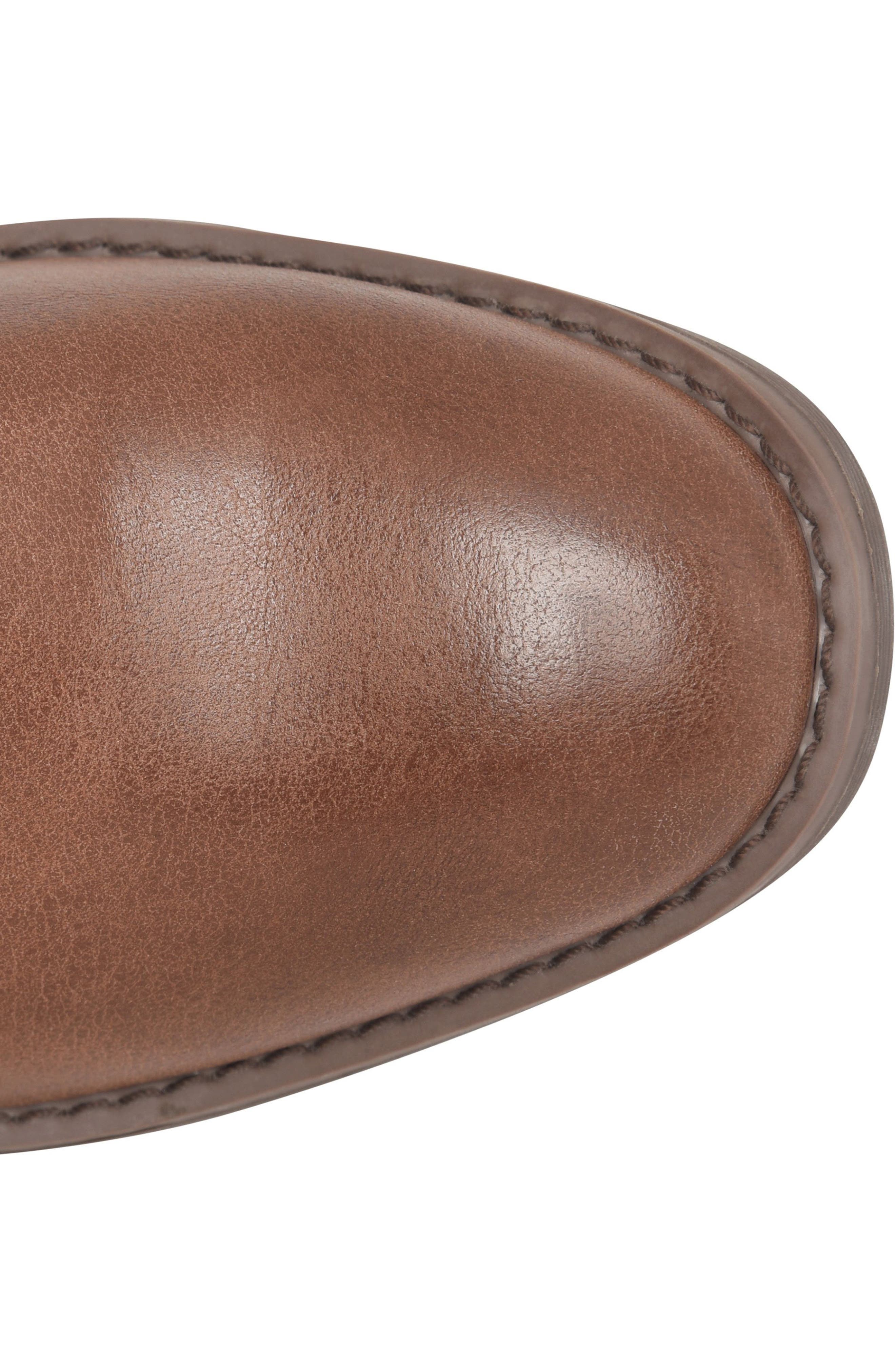 Heidi Knee High Faux Leather Boot, Alternate, color, BROWN