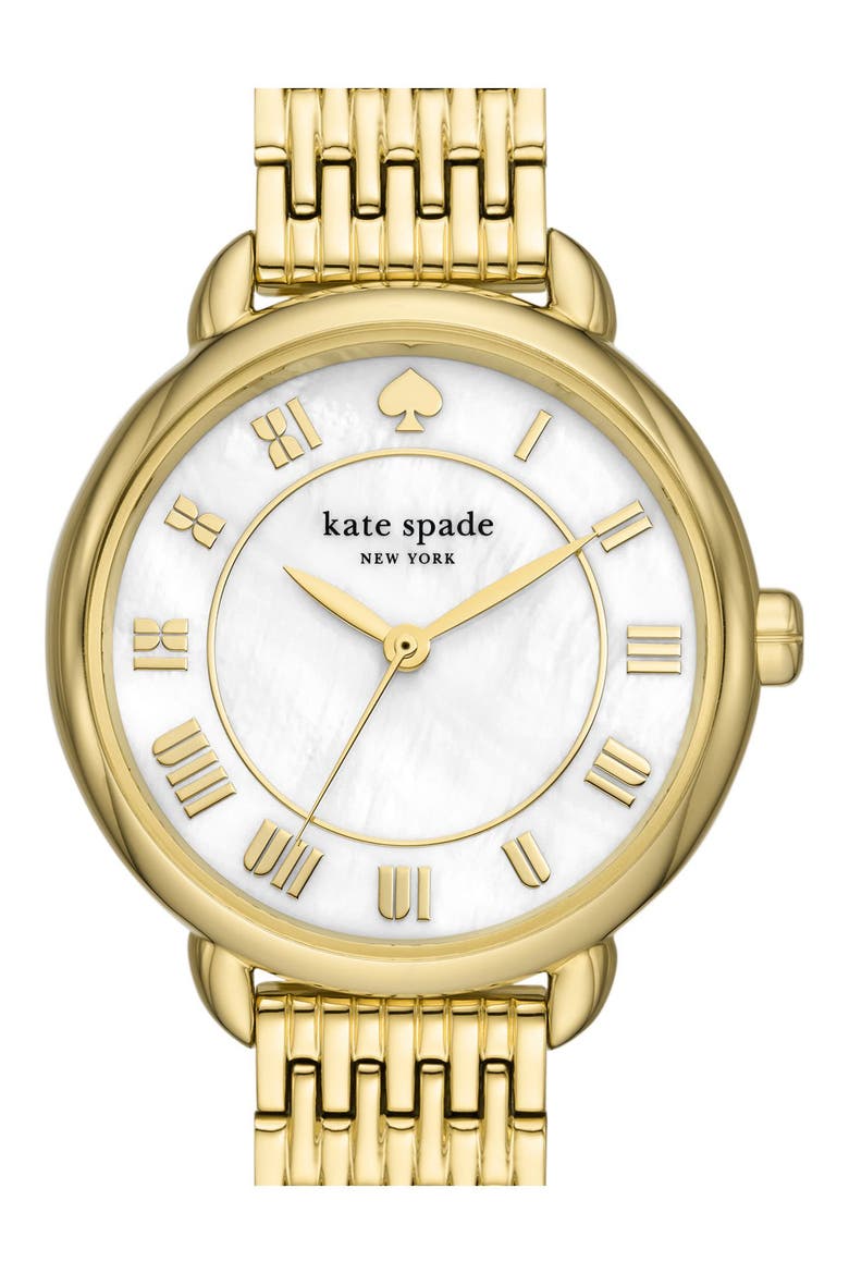 lilly avenue bracelet watch, 34mm, Alternate, color, GOLD