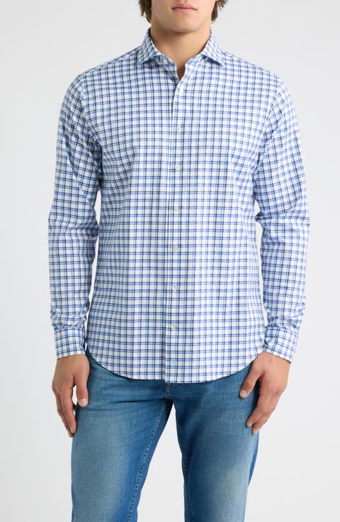 Stretch Twill Plaid Shirt