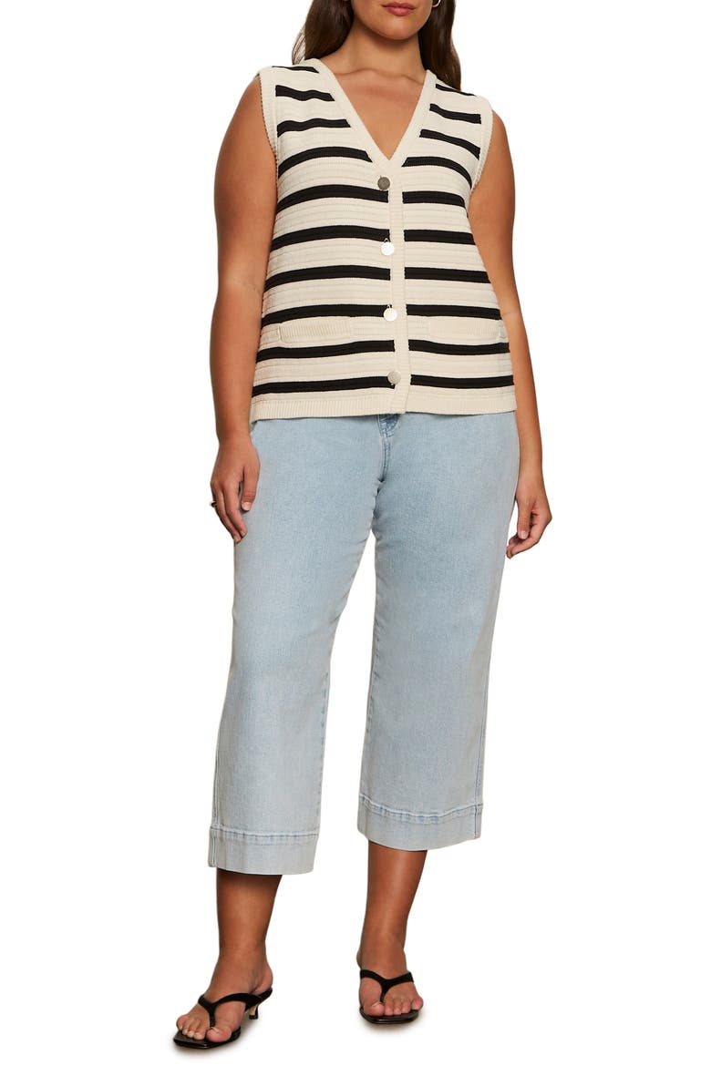 Textured Sweater Vest, Alternate, color, MACRAME B