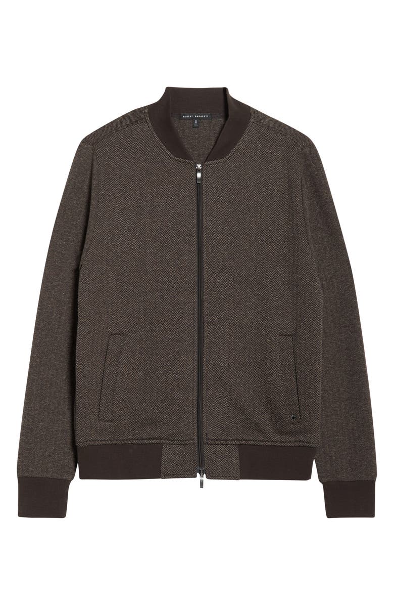 Robert Barakett Stefanos Chevron Knit Jacket, Alternate, color, Brown
