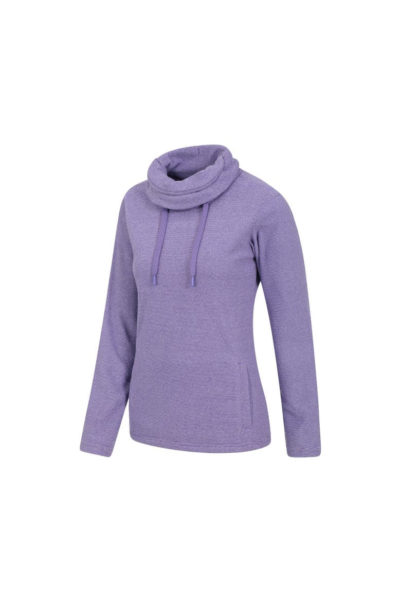Hebridean Cowl Neck Fleece Top, Alternate, color, Grape